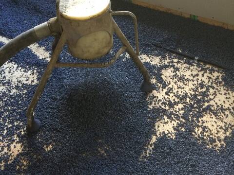 Konstruktion auf Holzbalkendecke